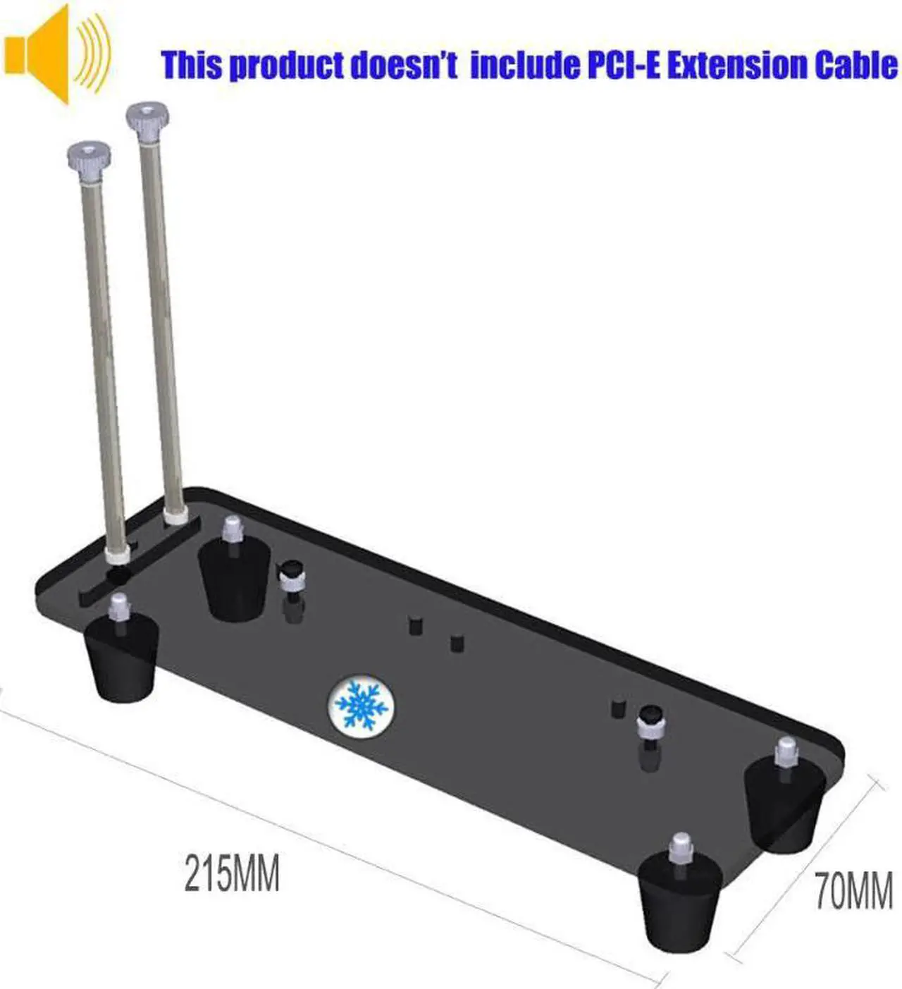 Alt view image 5 of 5 - 1pc PCI-E3.0 16X Adapter Riser Card Cooler Vertical Graphics Card video card Brace Support Stand Holder Bracket Vertical Cooler