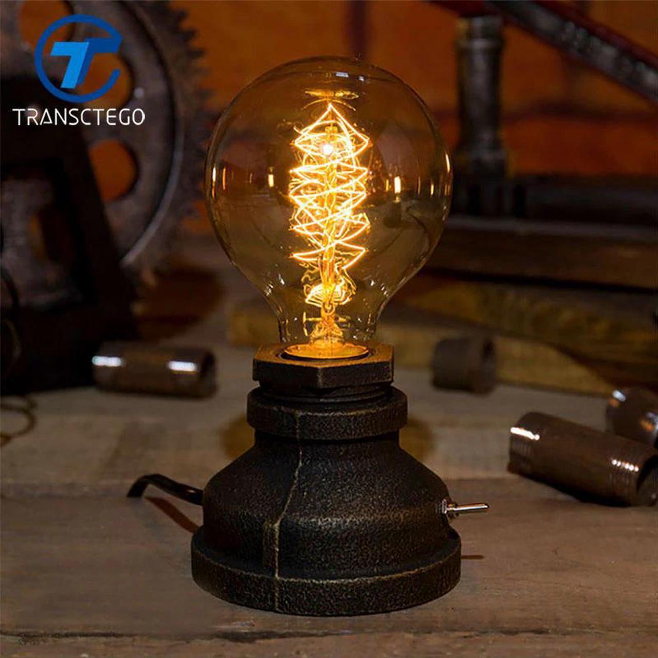 Desk Lamp Table Light Dimming Night Light Edison Bulb American Country Style For Bar Cafe Industrial Table Lamp Luminaria