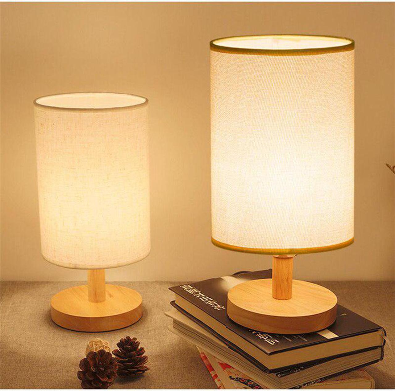 Wood Table Lamp Modern living room Bedroom Bedside Lamp Night Light Warm White Gift Wood Table lamp Kids Room decor