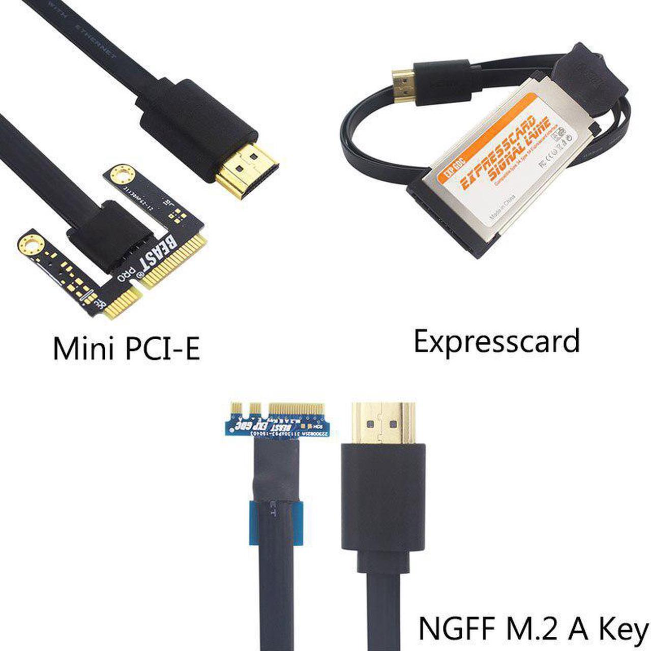 GDC Beast HDMI to Mini PCI-E|NGFF M.2 A/E Key Cable|resscard Cable for Video Card External Graphics to Laptop