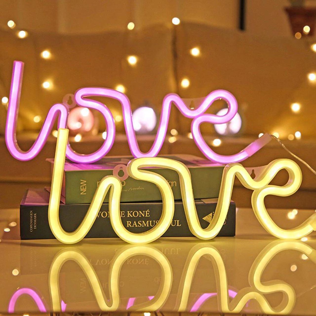 LED Neon Light Sign LOVE HEART Wedding Party Decoration Neon Lamp Valentines Day Anniversary Home Decor Night Lamp Gift