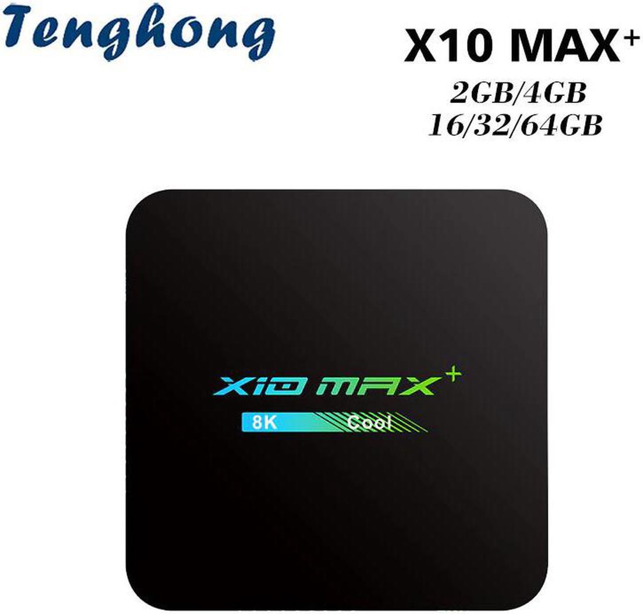 X10 MAX PLUS TV BOX Android 9.0 Amlogic S905X3 4GB 32GB Smart Media Player USB3.0 H.265 8K 4GB 32GB Set Top Box