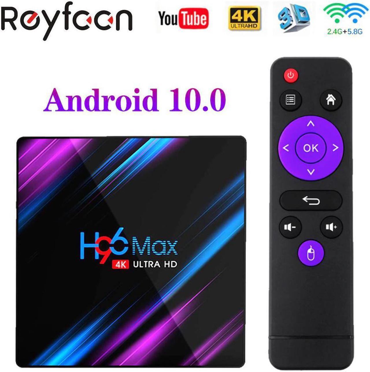 Main image of H96 MAX Android 10 TV BOX Rockchip RK3318 4G 64GB 1080P 4K 5G Dual Wifi Smart TVBOX Google Player Store Youtube H96MAX Media