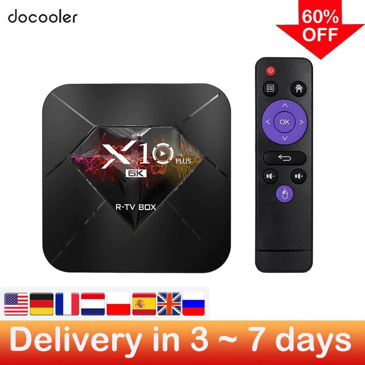 BOX X10 PLUS Android 9.0 Smart TV Box Allwinner H6 UHD 6K Media Player 4GB / 64GB 2.4G WiFi 100M LAN H.265 VP9 LCD Display