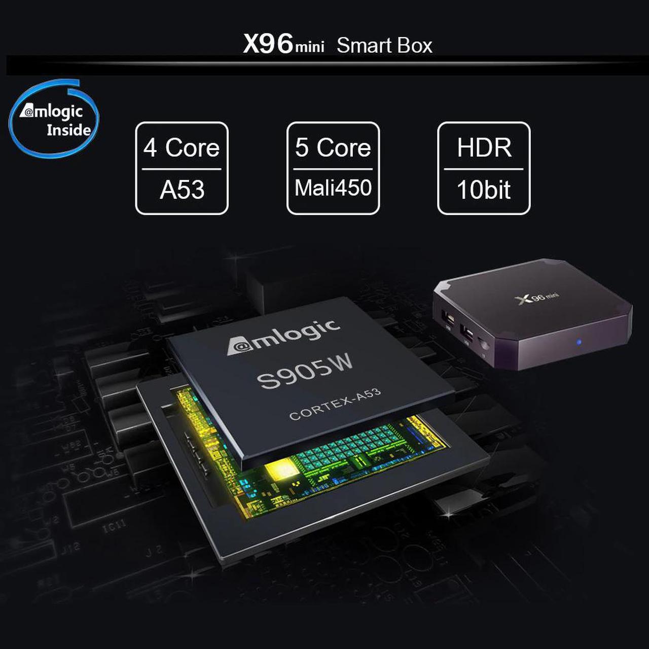 Alt view image 4 of 5 - mini Smart Android TV BOX Amlogic S905W Quad Core 4K Media Player 2.4GHz WiFi 2GB 16GB 1G/8G mini Android 7.1 Set top box
