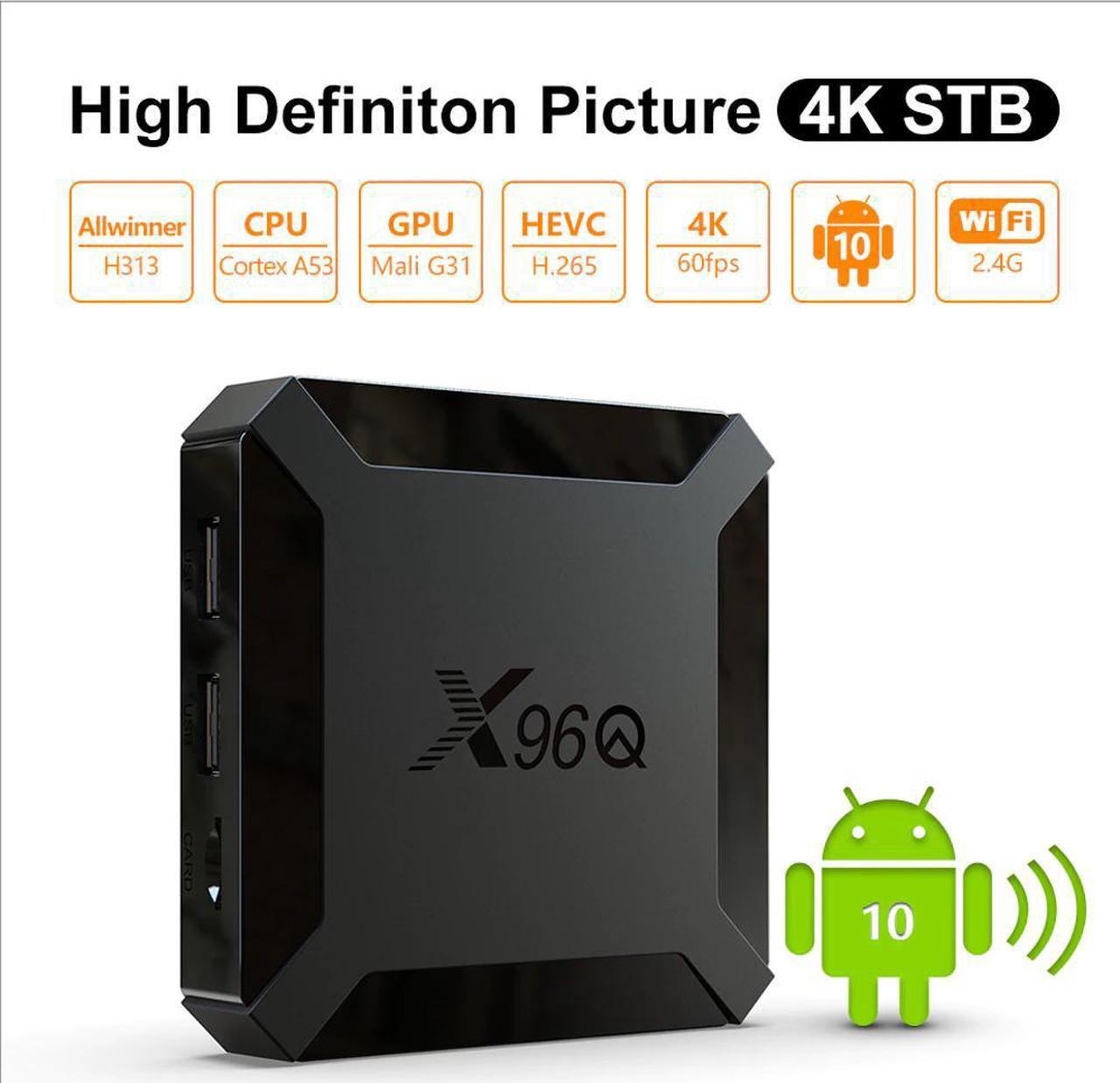 Alt view image 2 of 5 - 2020 Latest X96Q Smart TV Box 4k Android 10.0 Tv Box Allwinner H313 Quad Core Youtube Smart Set Top Box Media Player 1GB 8GB