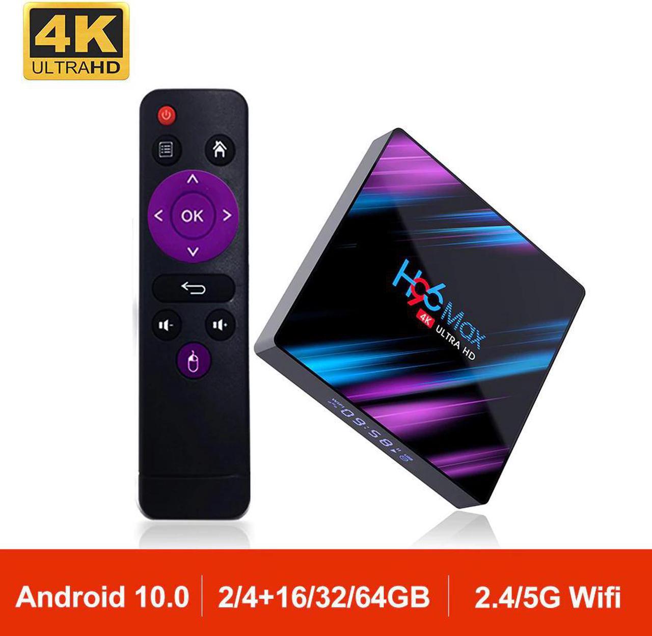 10.0 H96 MAX Smart TV Box RK3318 Quad Core 2.4G/5.8G Wifi BT 4.0 4K Media Player H96MAX Mini TV Receiver Set Top Box