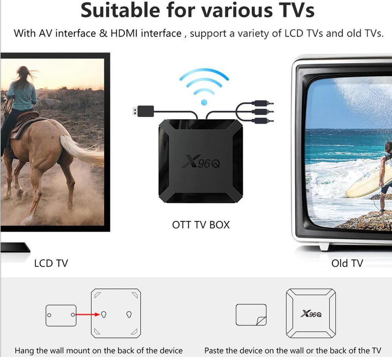 Alt view image 5 of 5 - 2020 Latest X96Q Smart TV Box 4k Android 10.0 Tv Box Allwinner H313 Quad Core Youtube Smart Set Top Box Media Player 1GB 8GB