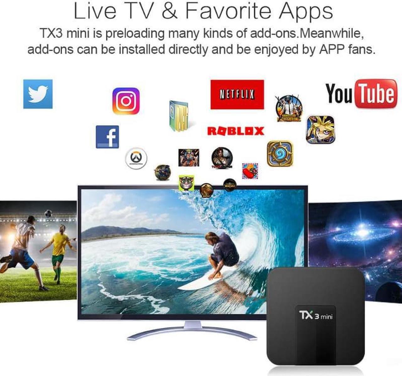 Alt view image 3 of 5 - mini Android 7.1 Smart TV BOX Amlogic S905W Quad Core Set top box H.265 4K WiFi Media player mini 1GB 8GB