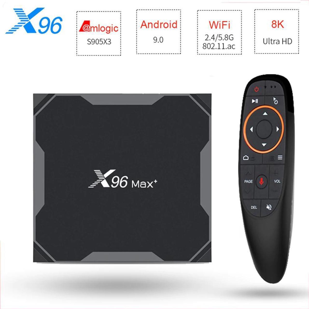 MAX Plus Smart TV BOX Android 9.0 Amlogic S905X3 MAX 8K HD 1000M 2.4/5.0G Wifi Media Player 4GB 64GB 32GB Android TV BOX