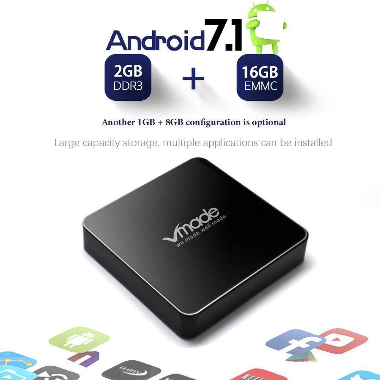 Alt view image 3 of 5 - 2020 Newest V96PRO Smart TV Box Android 7.0 2GB 16GB 4K H.265 Youtube Google WIFI 2.4G Media Player Mini TV Receiver Set-Top Box