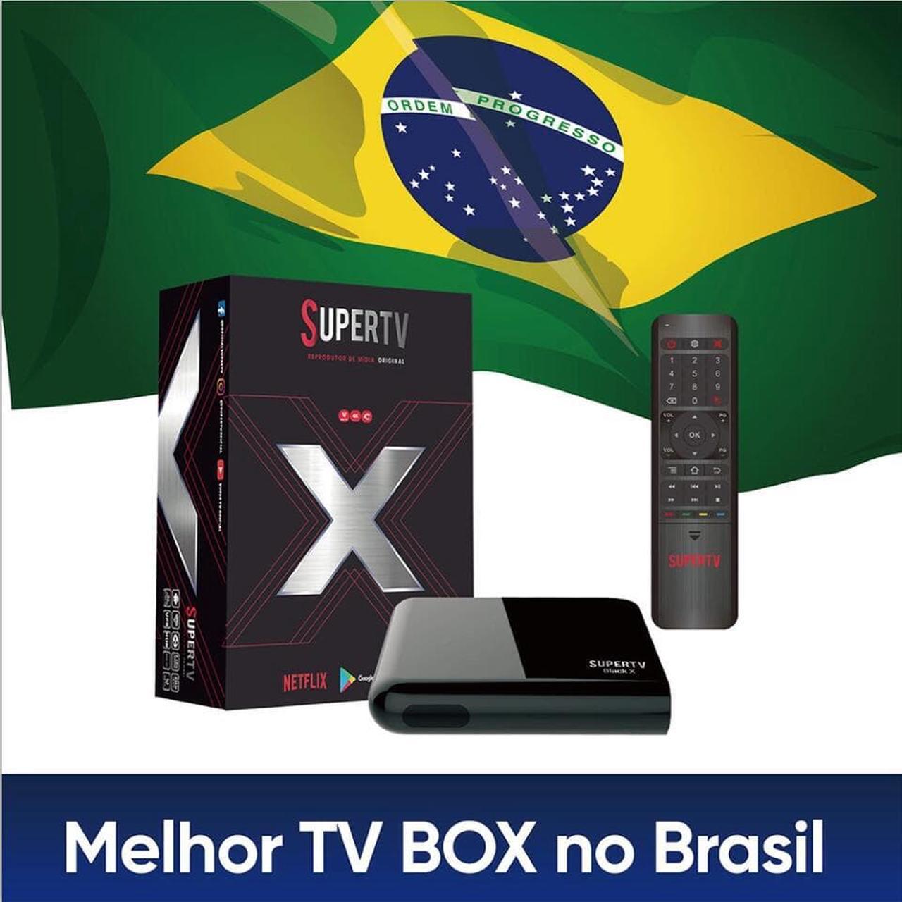 Alt view image 2 of 4 - Supertv Black X TV Box 4K TV BOX ISDB-T Android Combo Receiver 2G 16G with AM4A Keyboard Air Remote Control IP TV Box