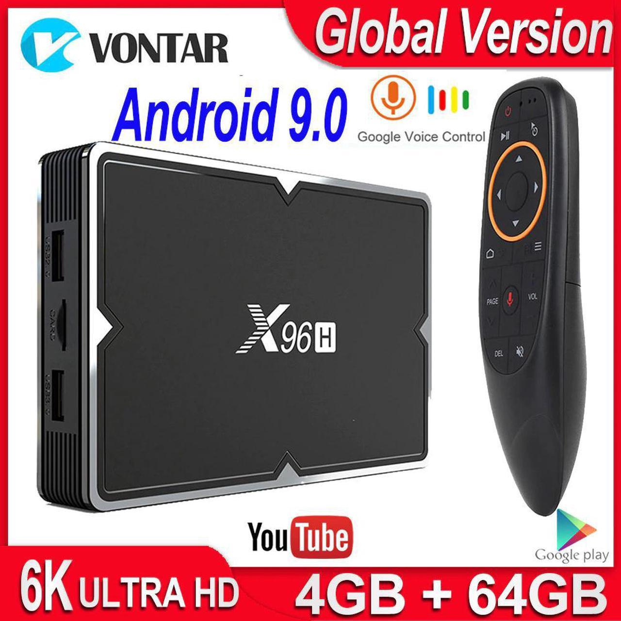 BOX Android 9.0 Smart  BOX X96H MAX 4GB RAM 64G ROM Quad Core Android Box 2GB 16GB 4K Youtube Google PlayStore Media Player