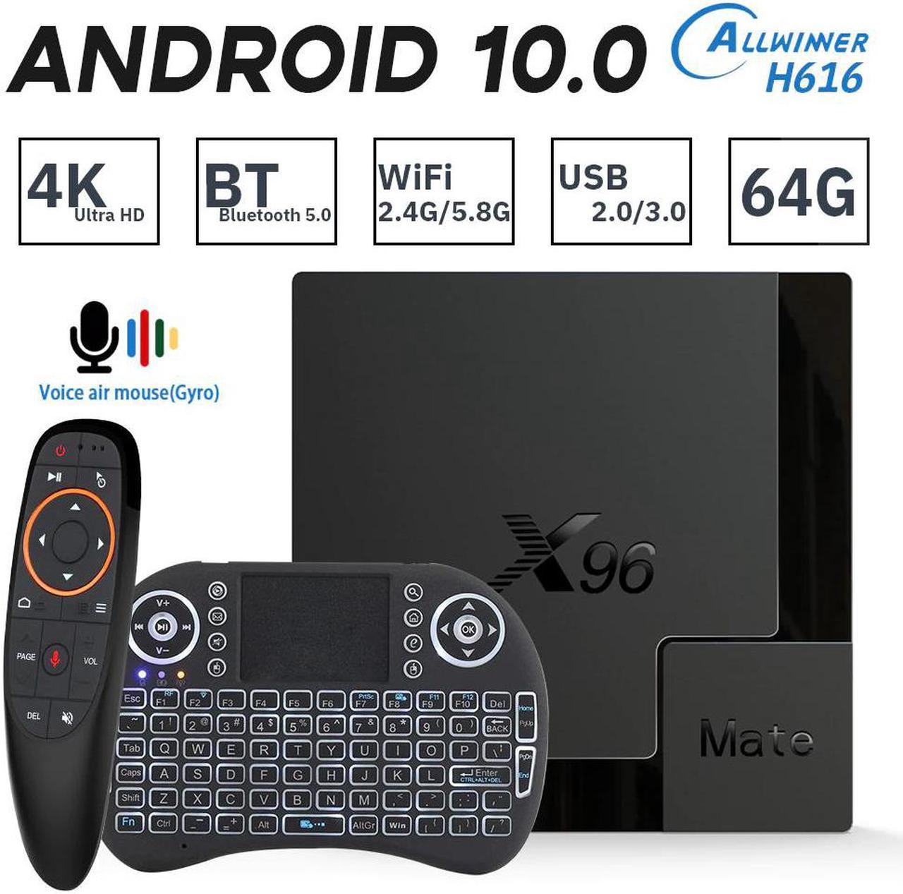 Allwinner H616 Android 10 TV BOX 2.4G&5.8G wifi Bluetooth 4K 3D Youtube 32G 64G 1080P Android TV Set top box Media player