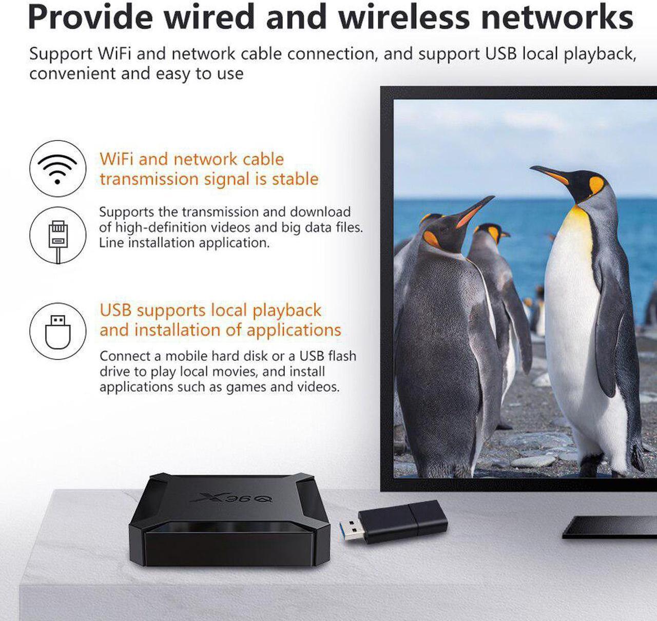 Alt view image 4 of 5 - 2020 Latest X96Q Smart TV Box 4k Android 10.0 Tv Box Allwinner H313 Quad Core Youtube Smart Set Top Box Media Player 1GB 8GB