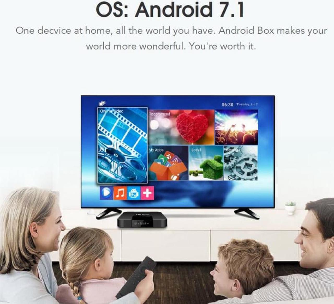 Alt view image 4 of 5 - mini Android 7.1 Smart TV BOX Amlogic S905W Quad Core Set top box H.265 4K WiFi Media player mini 1GB 8GB