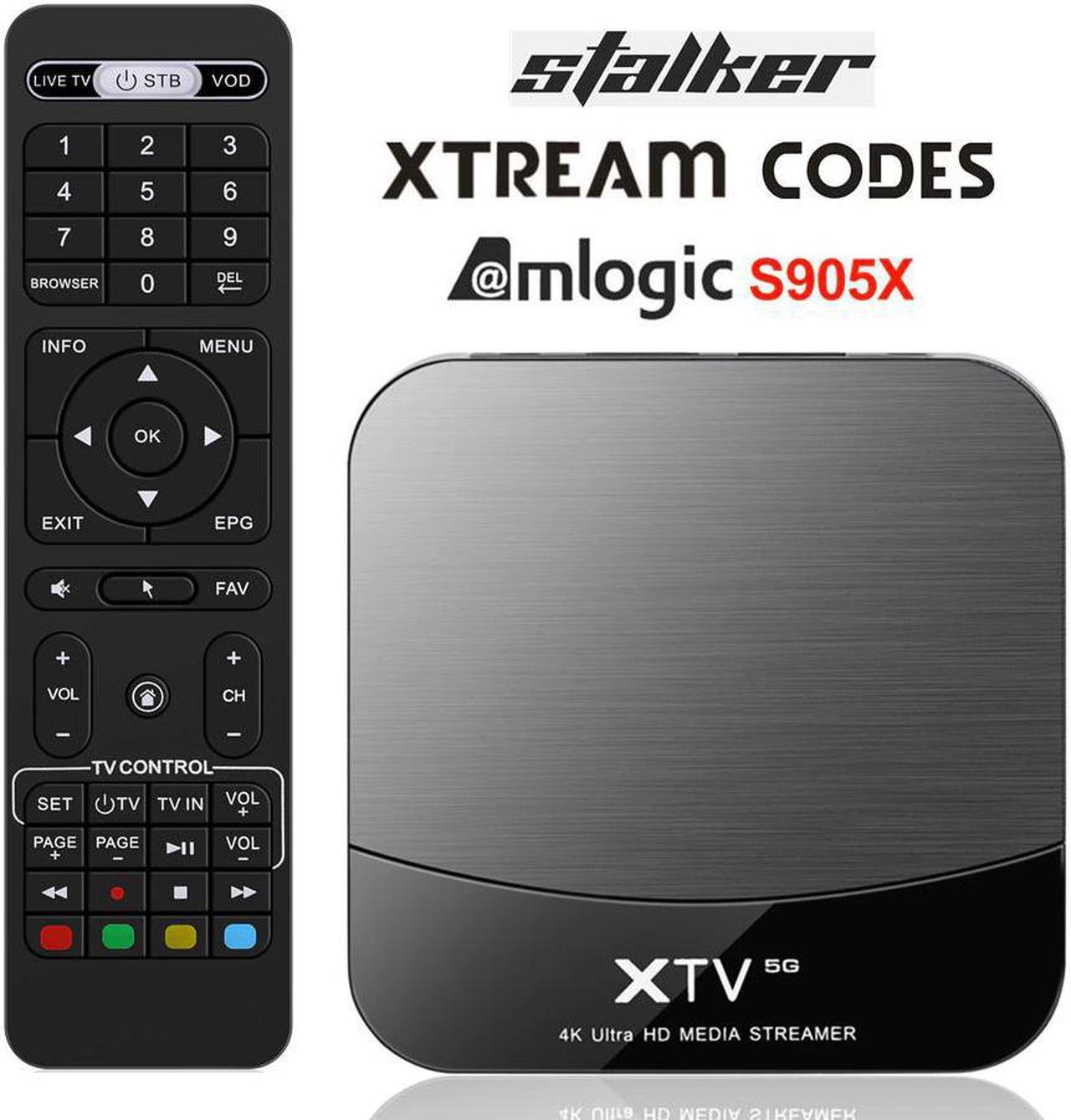 PLUS XTV Stalker XTREAM Codes Smart TV Box Android 9.0 Amlogic S905X 2GB 16GB Set Top Box 5G Wifi 4K Media Player