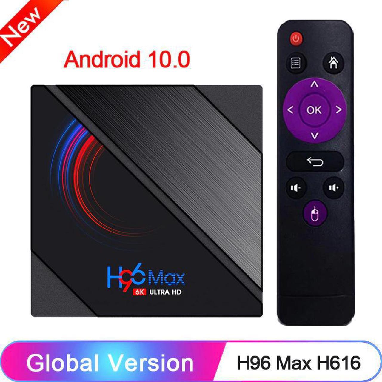 H96 Max TV Box Android 10.0 H616 Quad Core 4GB 32GB 64GB HD 6K 2.4/5G WIFI Media Player H96Max Smart TV Box Set Top Box