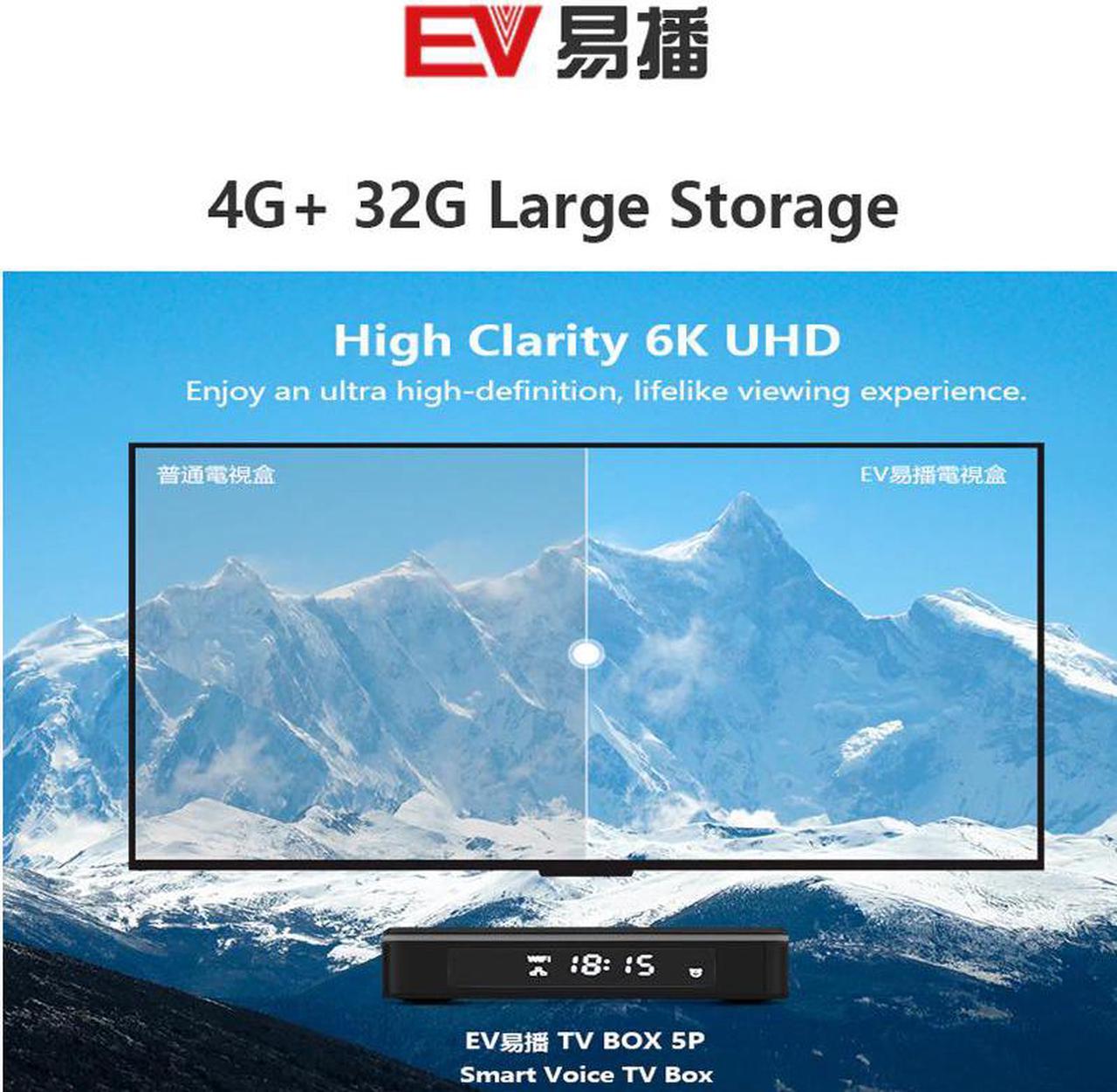 [Genuine]Latest KOREA Japan EVbox EV 5P 6K smart tv box EVbox EV5s Android tv box for Singpore Malaysia Austrial New Zealand