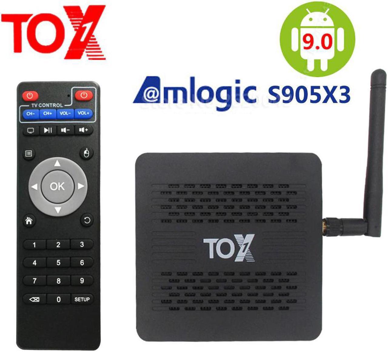 2020 TOX1 Amlogic S905X3 Smart Android 9.0 TV Box 4GB RAM 32GB ROM 2.4G 5G WiFi Bluetooth 1000M LAN USB 3.0 4K HD Set top Box