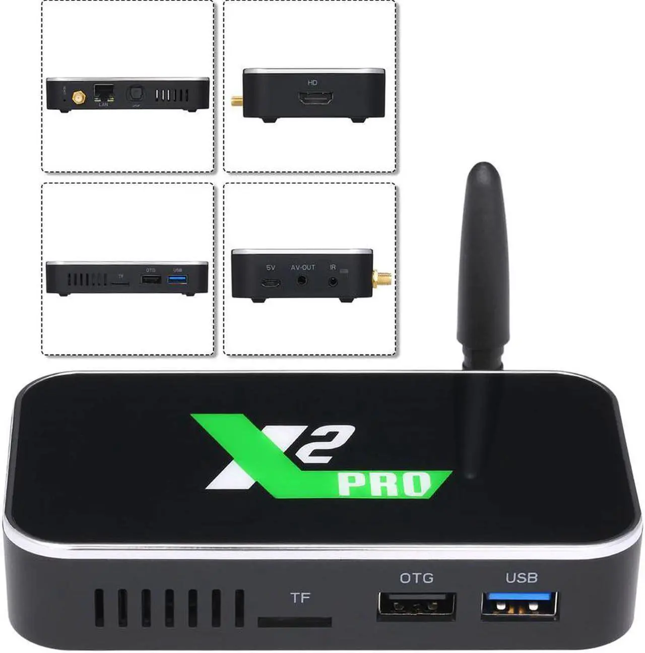 Alt view image 2 of 5 - X2 PRO Smart Android TV Box Amlogic S905X2 2.4G 5G Wifi BT 4K HD Media Player 4GB RAM 32GB ROM Set Top Box VS X3 Pro
