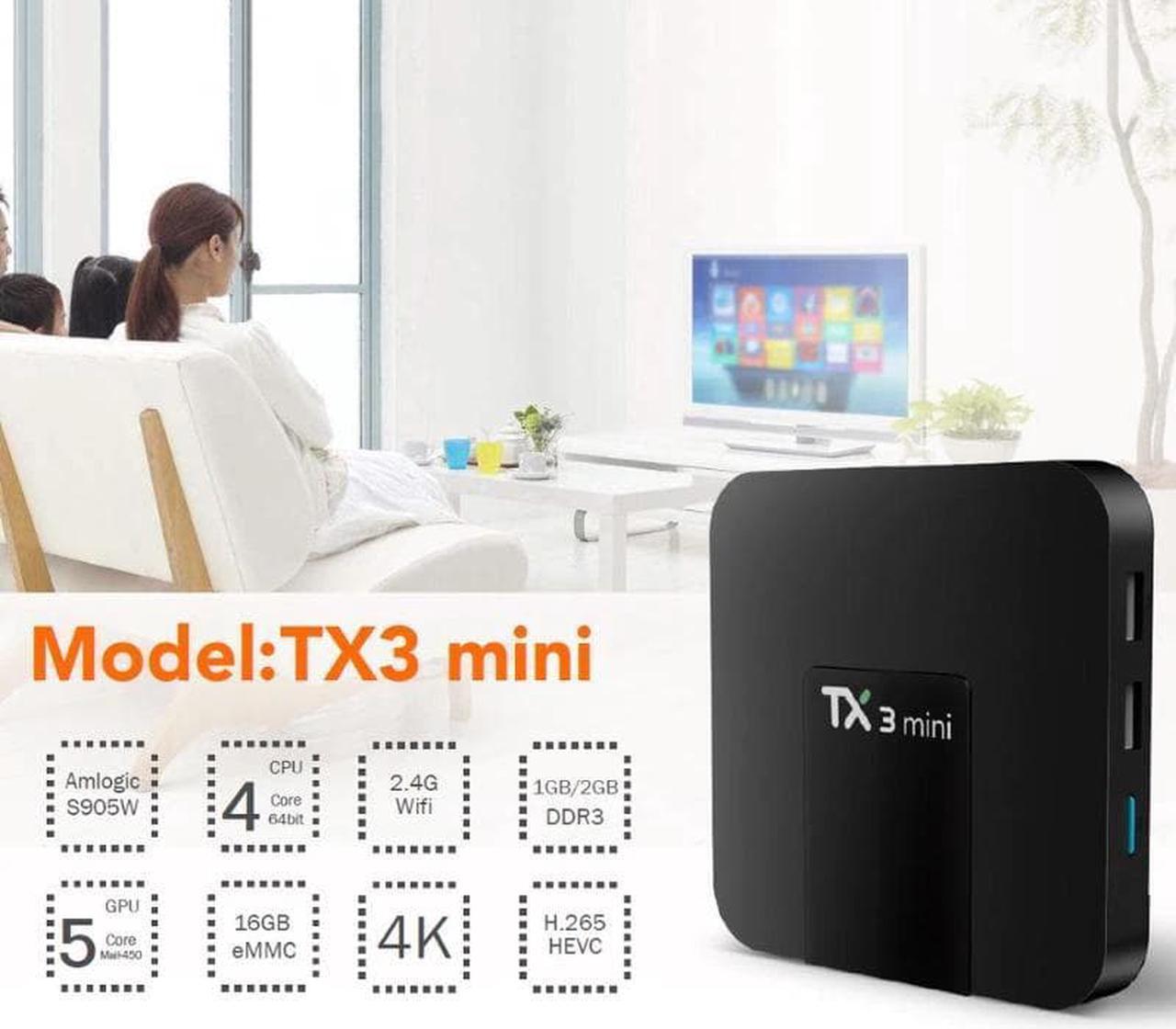 Alt view image 5 of 5 - mini Android 7.1 Smart TV BOX Amlogic S905W Quad Core Set top box H.265 4K WiFi Media player mini 1GB 8GB