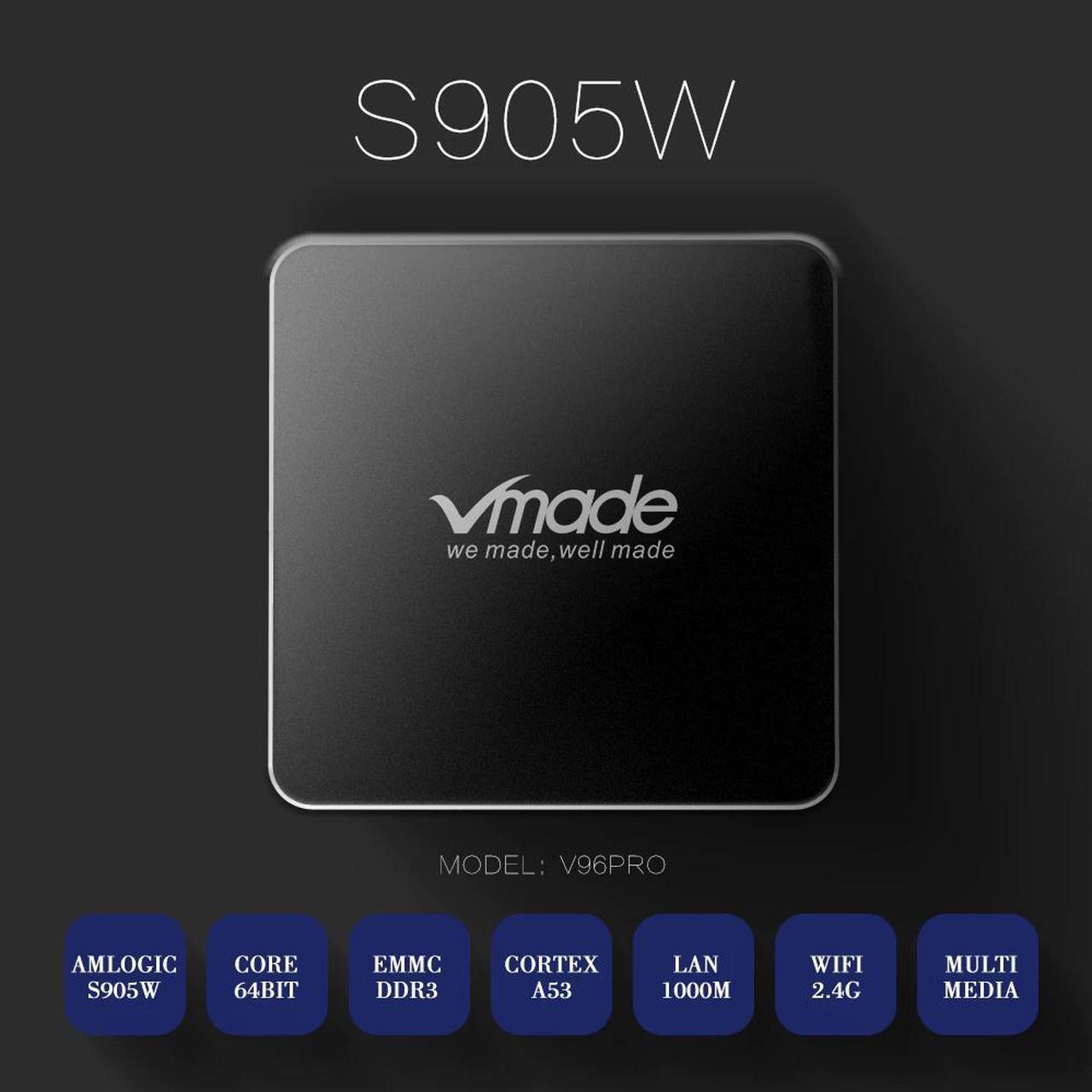 Alt view image 2 of 5 - 2020 Newest V96PRO Smart TV Box Android 7.0 2GB 16GB 4K H.265 Youtube Google WIFI 2.4G Media Player Mini TV Receiver Set-Top Box
