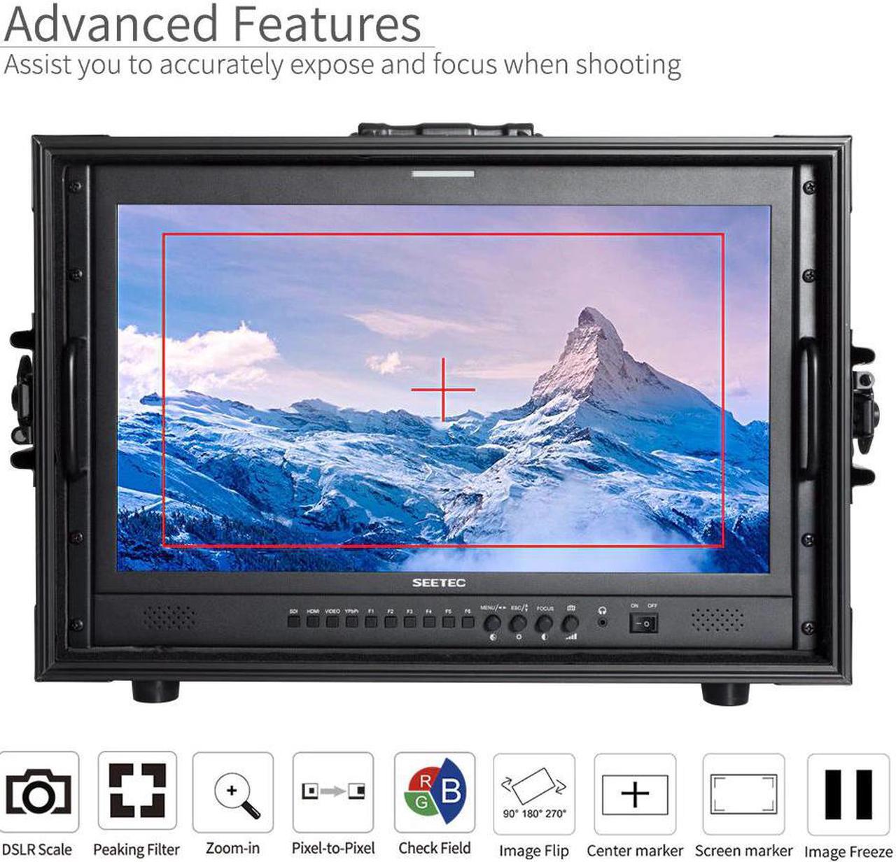 Alt view image 5 of 5 - 4K215-9HSD-192-CO 21.5" IPS Full HD 1920x1080 Carry-on Broadcast Monitor with 3G-SDI AV YPbPr Director Suitcase