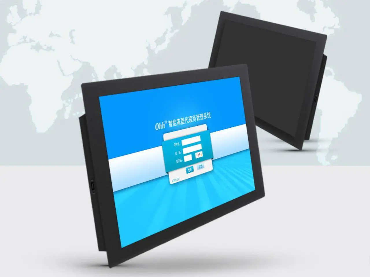 Alt view image 2 of 5 - 10 inch square screen industrial IP65 waterproof LCD touch screen monitor