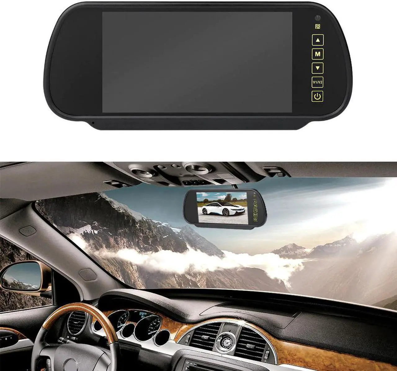 Alt view image 3 of 5 - 7 Inch TFT LCD Touch Screen Bluetooth Car MP5 Player FM Transmitter Reversing Backup Camera Car Rear View Parking Mirror Monitor