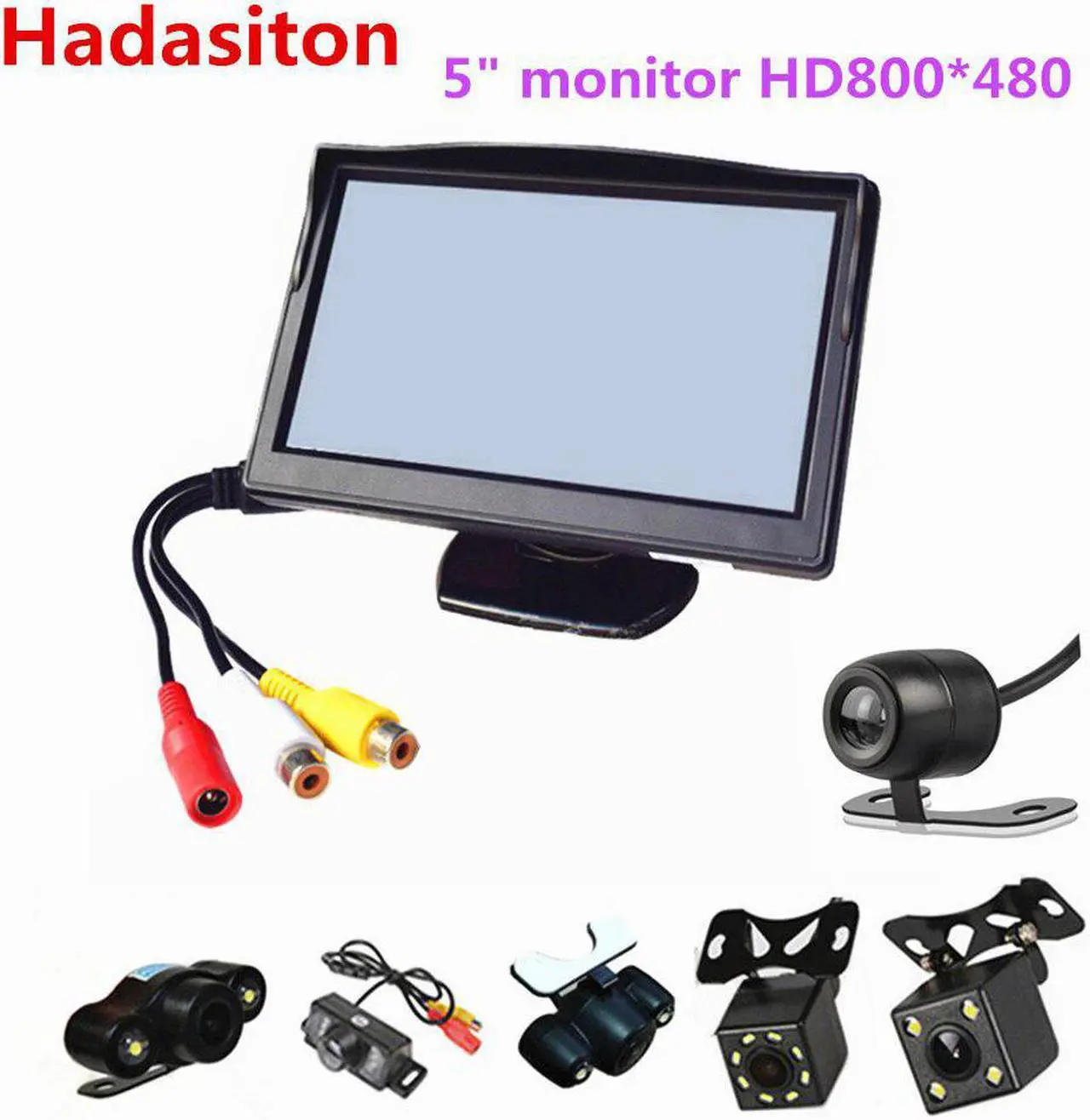 Main image of 5" TFT LCD HD800*480 Screen Car Monitor Reverse Parking monitor with 2 video input,Wired or Wireless Rearview camera (optional)