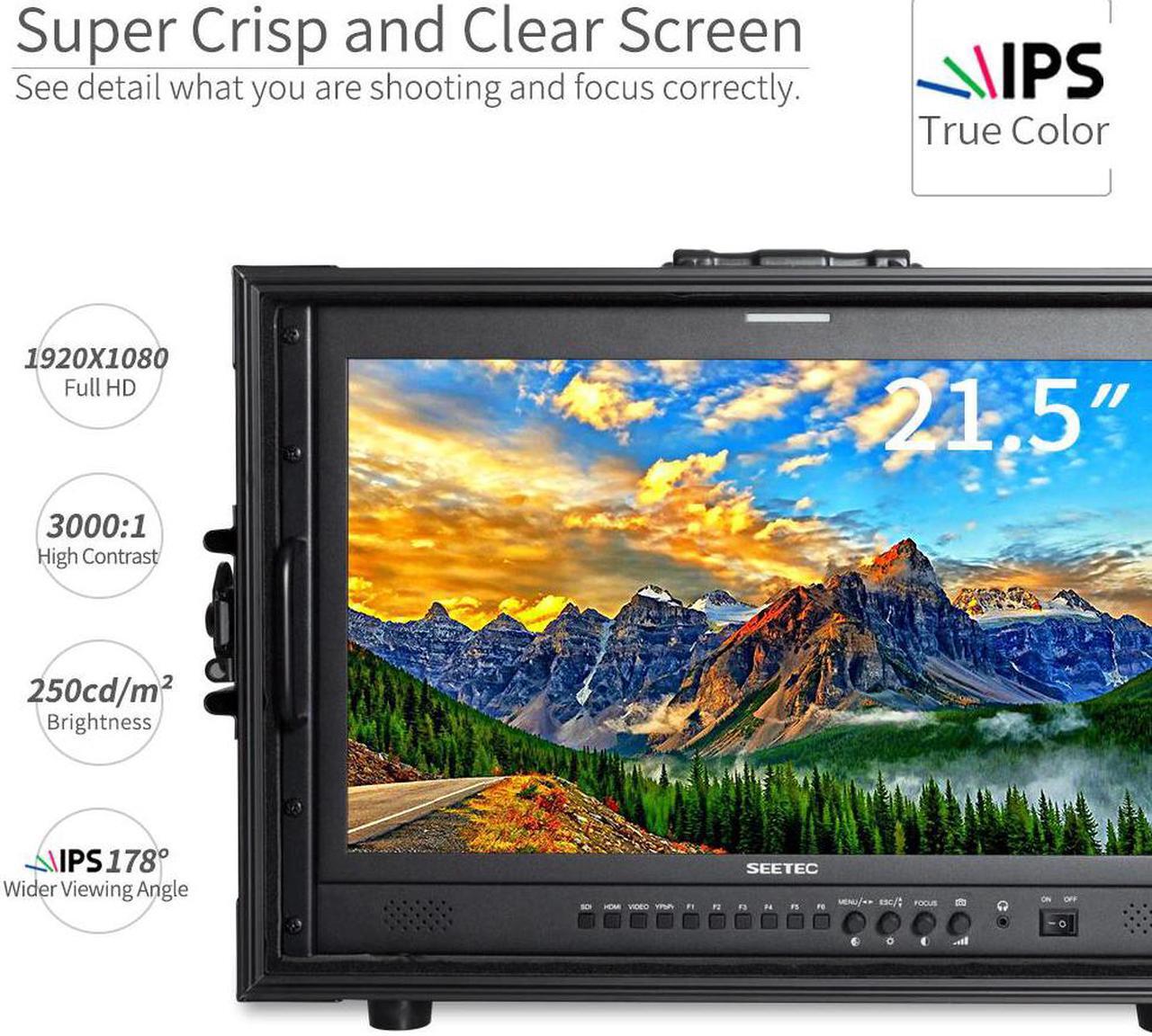 Alt view image 3 of 5 - 4K215-9HSD-192-CO 21.5" IPS Full HD 1920x1080 Carry-on Broadcast Monitor with 3G-SDI AV YPbPr Director Suitcase