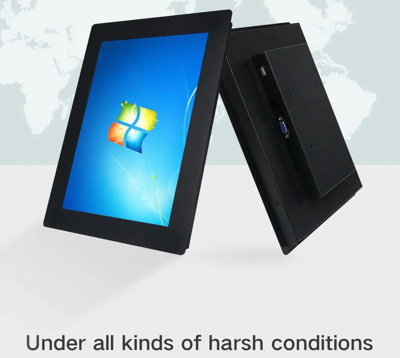 Alt view image 5 of 5 - 10 inch square screen industrial IP65 waterproof LCD touch screen monitor