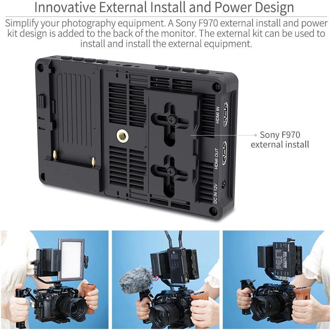 Alt view image 4 of 5 - F5PROV2 5.5 Inch IPS Touch Screen Camera Field Monitor FHD 1920x1080 4K Video Assist for DSLR Movie Gimbal Rig