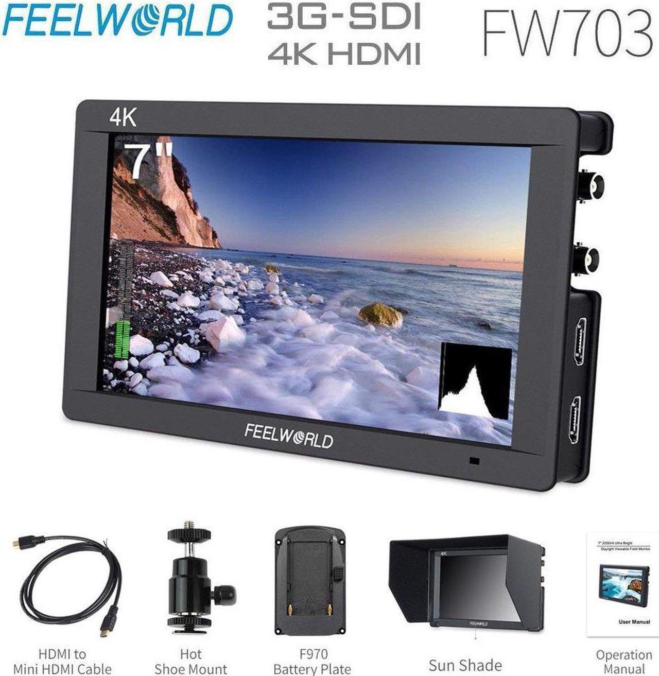 Main image of FW703 3G SDI 4K Camera Field Monitor 7 Inch IPS Full HD 1920x1200 Portable DSLR Monitor for Sony Nikon Canon
