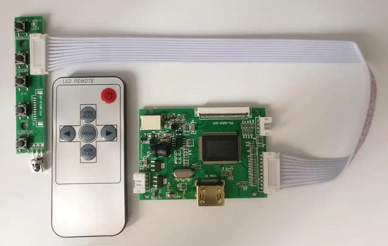 Alt view image 4 of 5 - 9 inches 1024*600 HD Screen Display LCD TFT Monitor with Remote Driver Control Board  for Orange Raspberry Pi 2 3 4