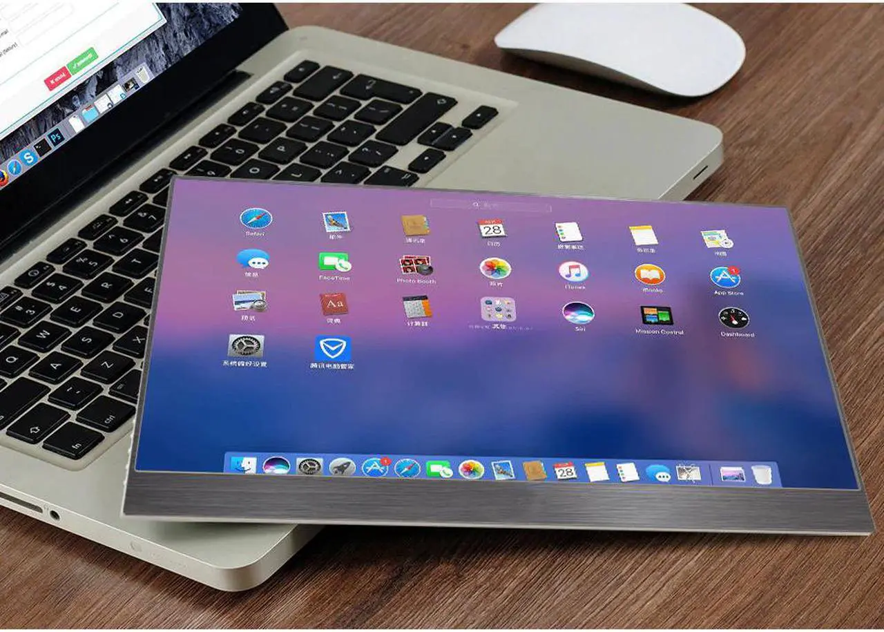 Alt view image 3 of 5 - 4K Touch 15.6 Portable Monitor,13.3 Inch 3840 x2160 Ultra Slim IPS LCD Display With  Type C for Computer Laptop PS4