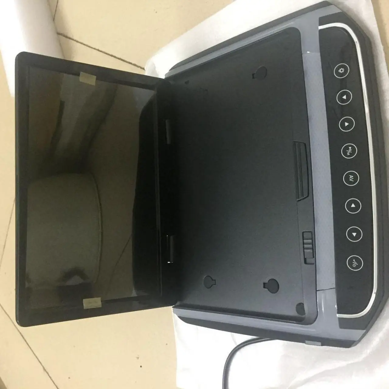 Alt view image 5 of 5 - 10.2" Monitor 1080P Video HD Digital TFT Screen Wide Screen Flip Down Mounted Car Roof Player  IR FM USB SD NO DVD Player