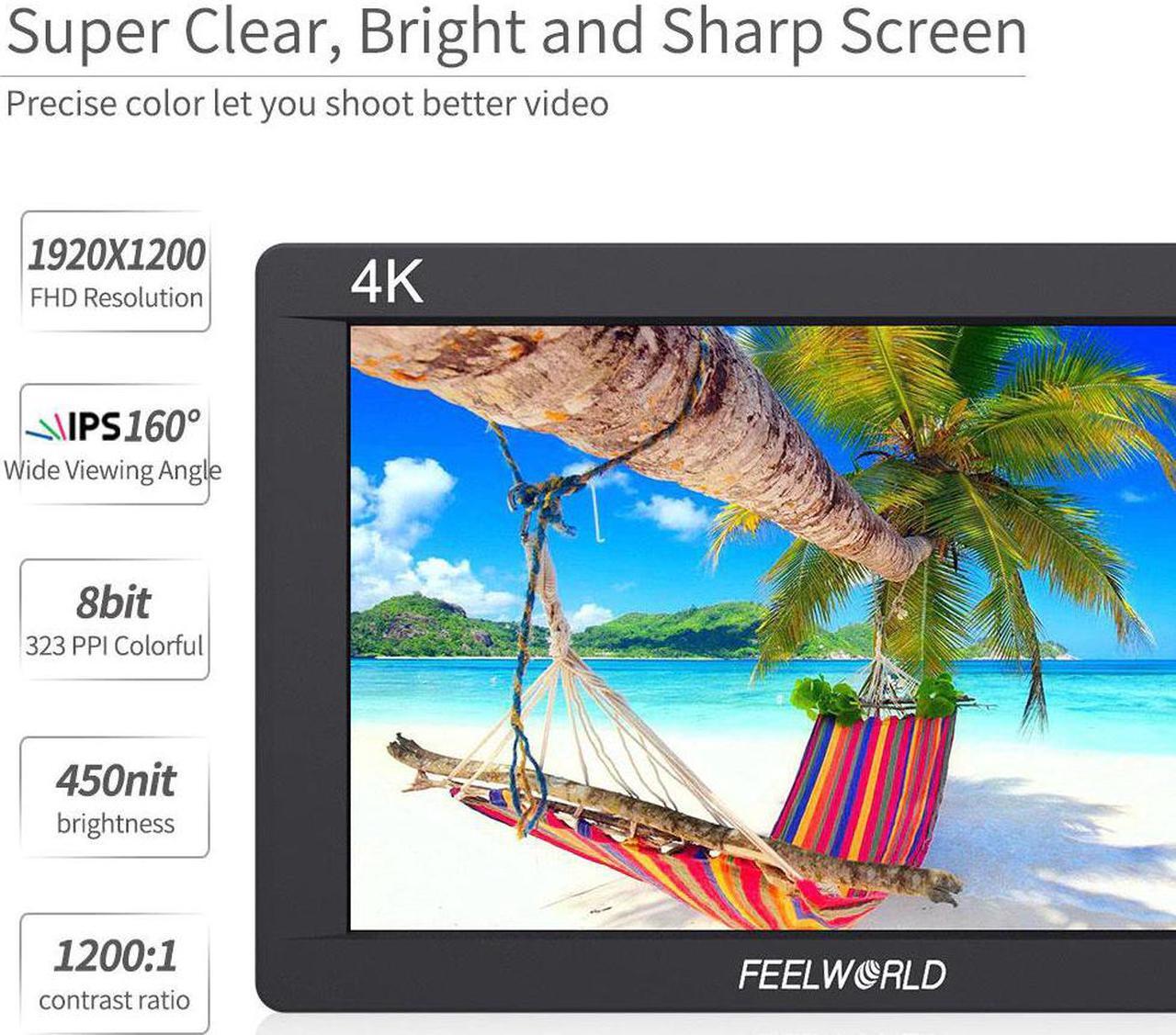 Alt view image 2 of 5 - FW703 3G SDI 4K Camera Field Monitor 7 Inch IPS Full HD 1920x1200 Portable DSLR Monitor for Sony Nikon Canon