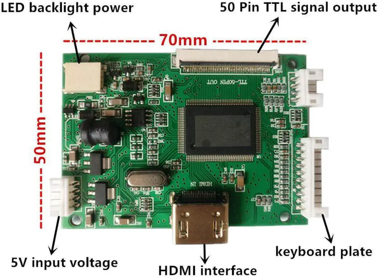 Alt view image 2 of 5 - 9 inches 1024*600 HD Screen Display LCD TFT Monitor with Remote Driver Control Board  for Orange Raspberry Pi 2 3 4
