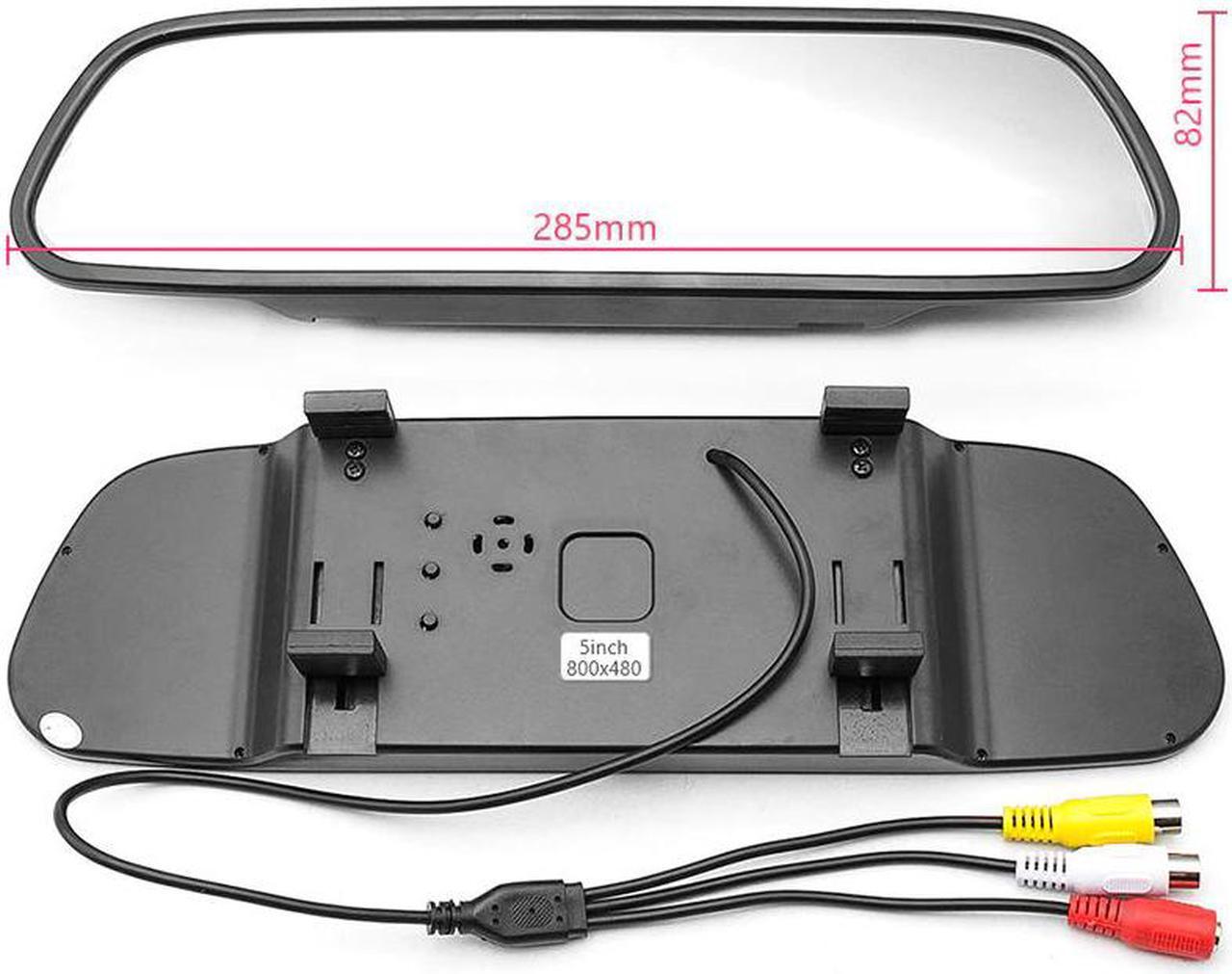 Alt view image 3 of 5 - 5 Inch Vehicle Interior Rearview Mirror Monitor With Backup Camera, Trajectory Parking Line and Starlight Night Vision