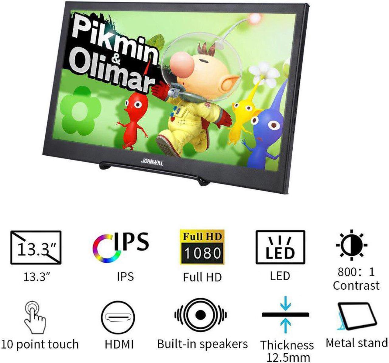 Alt view image 2 of 5 - 13.3"2K monitor touch screen 2560*1440P portable monitor for notebook host advertising camera car mini TV PS4 xbox switch