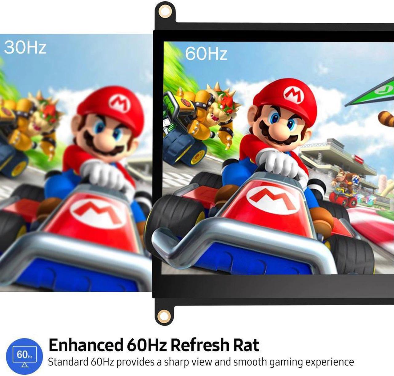 Alt view image 2 of 5 - 7" Portable Monitor  Raspberry Pi IPS Screen External for Laptop Computer Second Display PS4 Xbox Desktop Spider Man