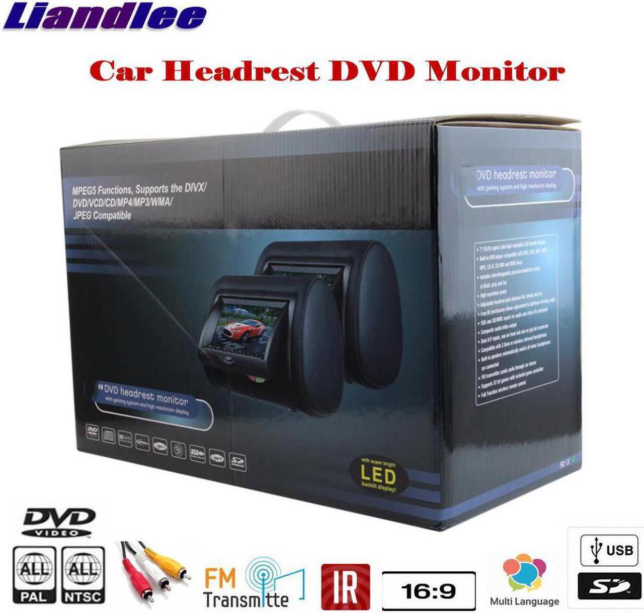 Alt view image 5 of 5 - 7 inch Car Headrest Head Rest Restraints Pillow TFT LED Monitor Screen / Headrest DVD Game Player Back Seat Multimedia System