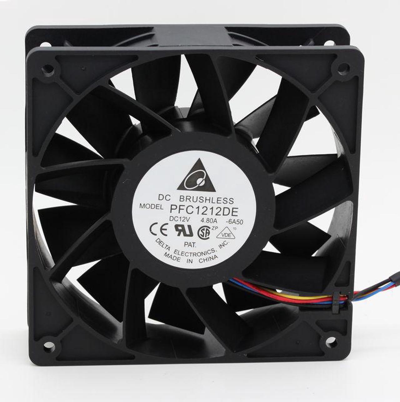 waterproof cooling fan Delta PFC1212DE 120mm 12038 12V 4.8A 7000RPM axial cooling fan powerful