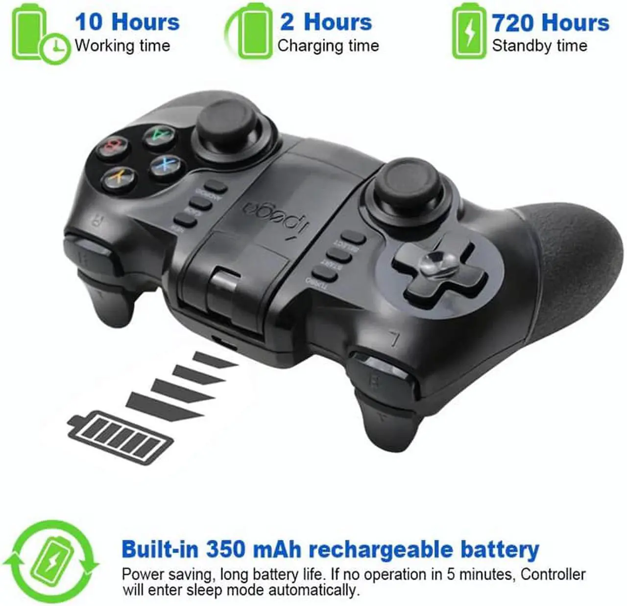 Alt view image 3 of 5 - PG-9076 Bluetooth Controller Android Phone Game Joypad with 2.4G Wireless Receiver Game Console Player