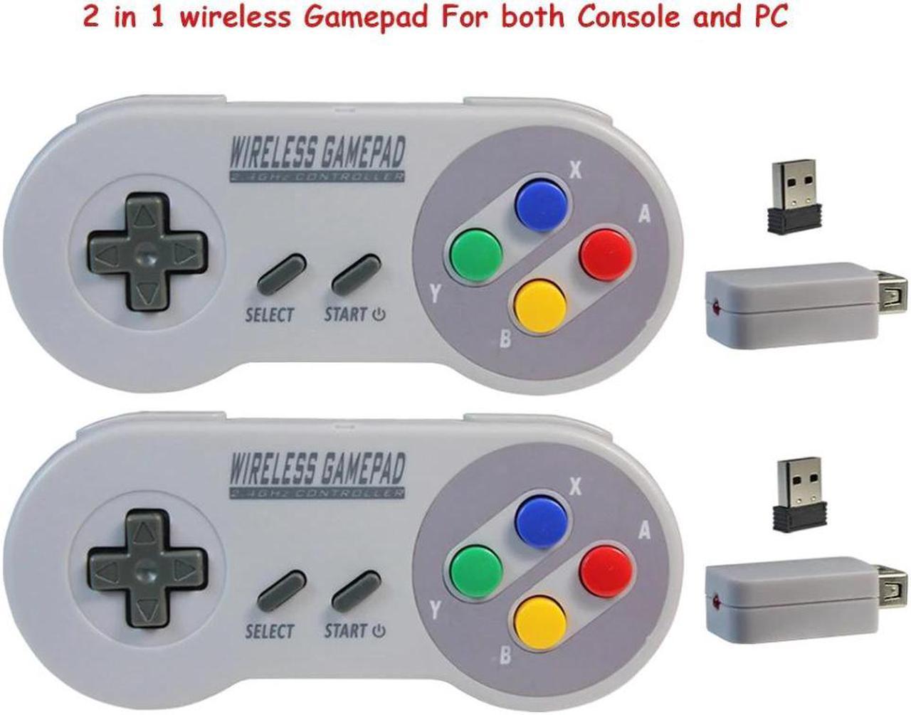 2 Reciever Wireless 2.4G Game Controller Joypad Joystick Controller for SNES for Classic MINI for PC Windows for Switch