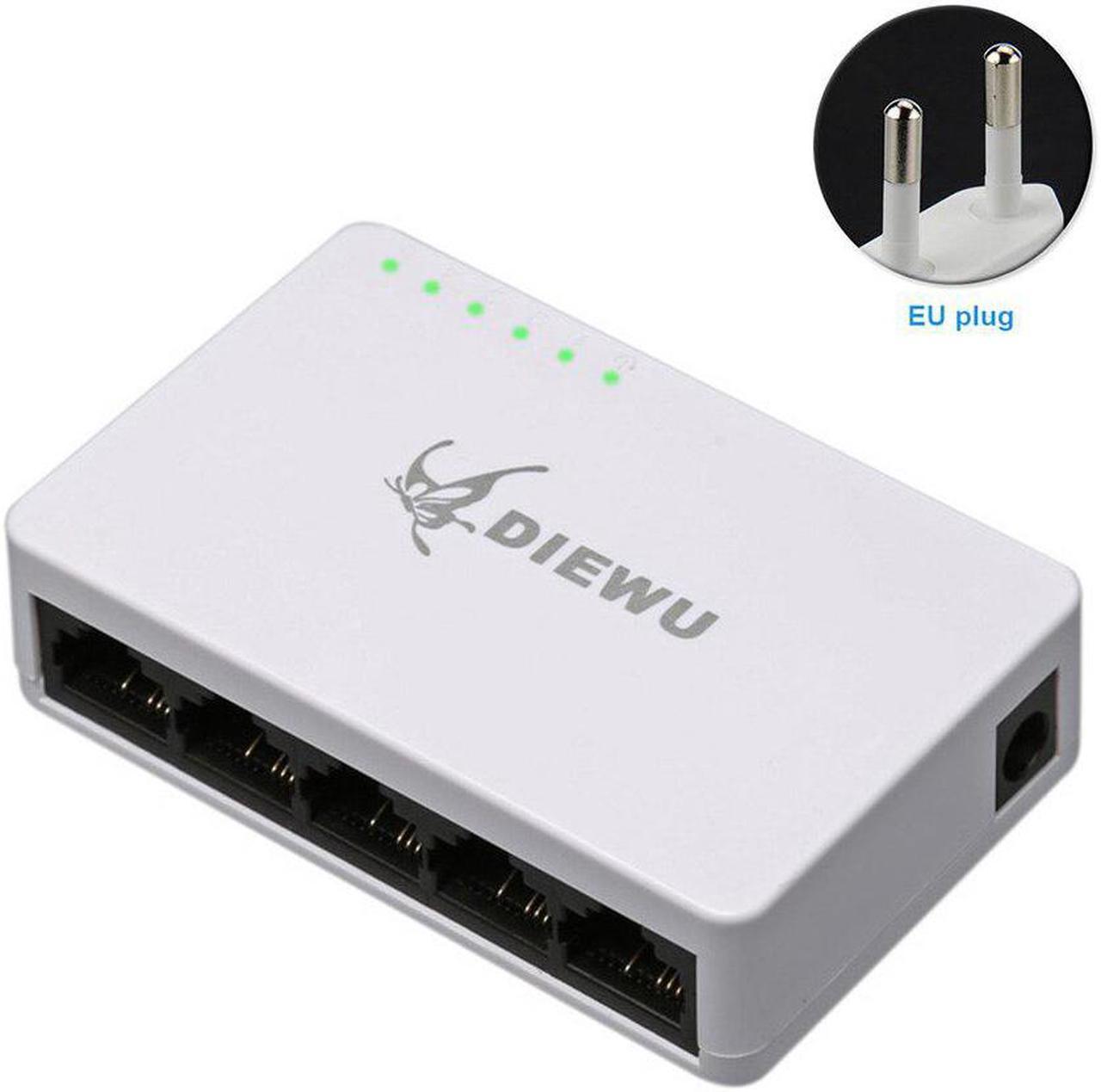 Switch 100 Mbps 5 Port Universal Self Adaptive Hub  Switch LAN Network Splitter #734