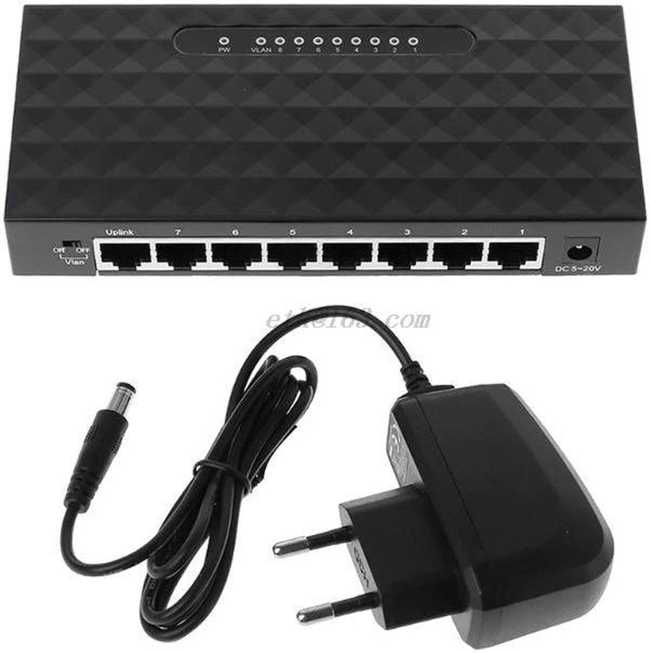 Main image of 8-Port Ethernet Network Switch HUB Desktop Mini Fast LAN Switcher Adapter - L057 New hot