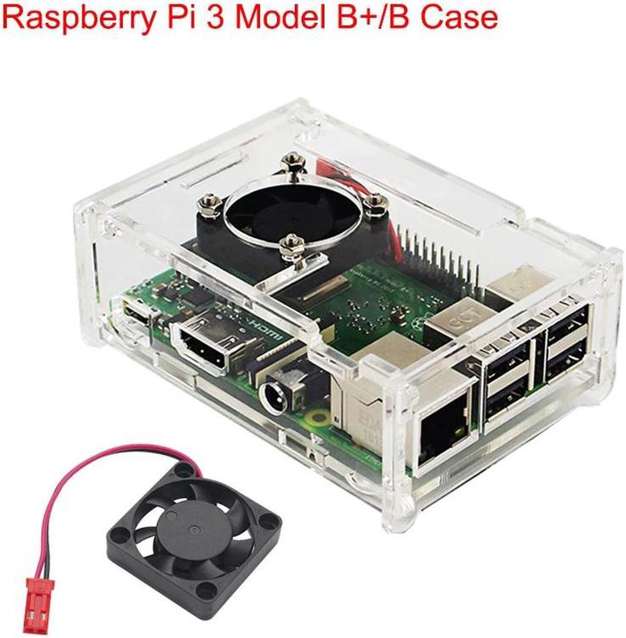 Main image of Case for Raspberry Pi 3 Model B+/Raspberry Pi 3 Transparent Box Cover Shell with Cooling Fan for Raspberry Pi